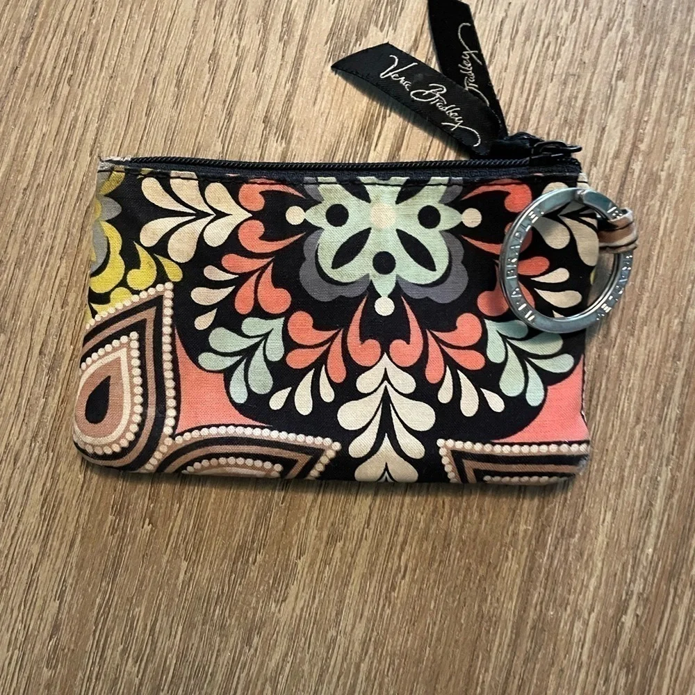 Vera Bradley change purse and ID holder with key ring